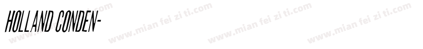 Holland Conden字体转换